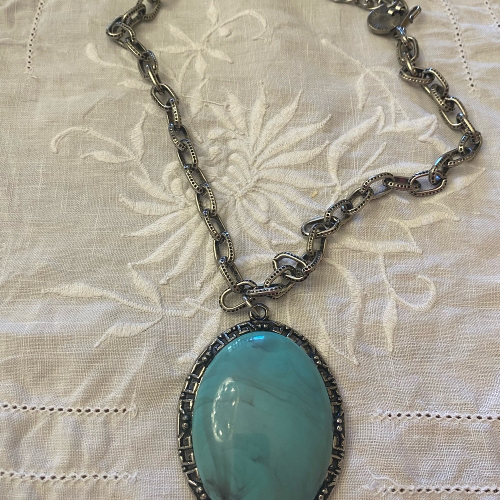 Vintage Faux Turquoise Necklace